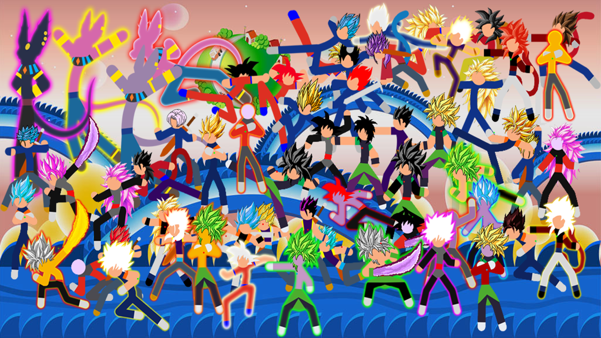Cuplikan Layar Game God of Stickman 3