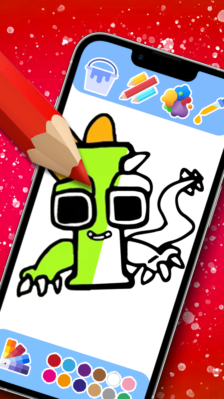 Captura de Tela do Jogo Alphabet Lore Coloring Book