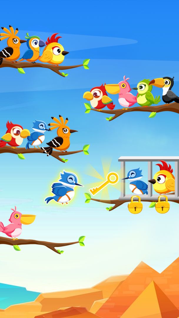 Screenshot of Color Bird Game: Sort It Now