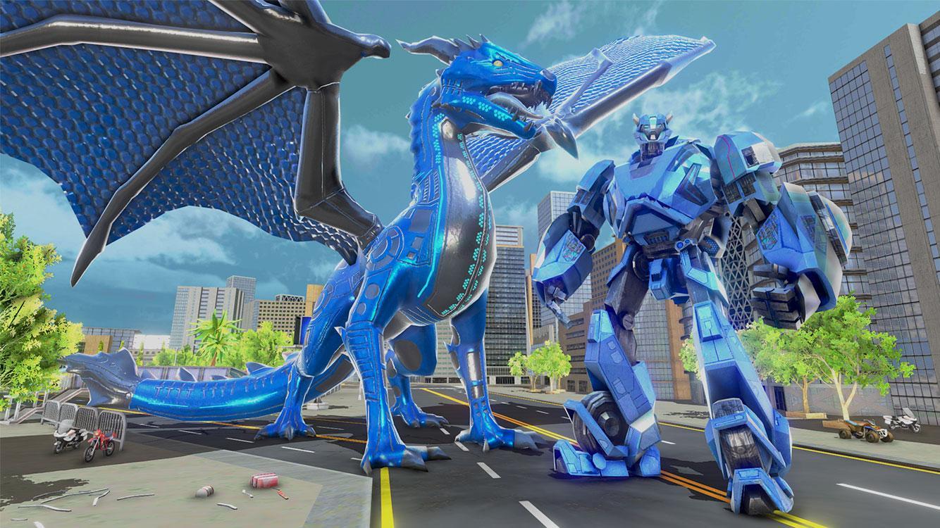 Electric Dragon Robot Transforming: Robot Wars Game Screenshot