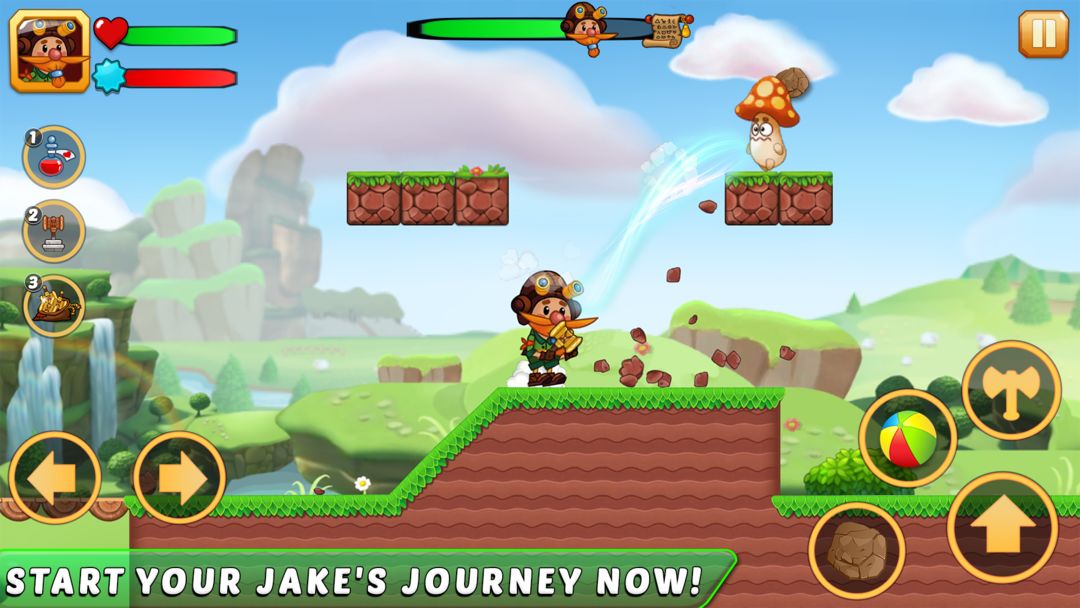 傑克冒險時間：叢林奔跑遊戲截圖