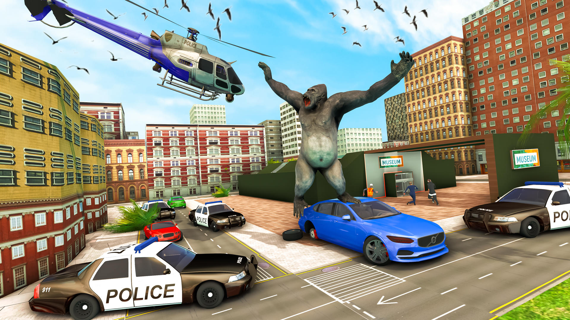 Screenshot of Angry Gorilla City Attack Game