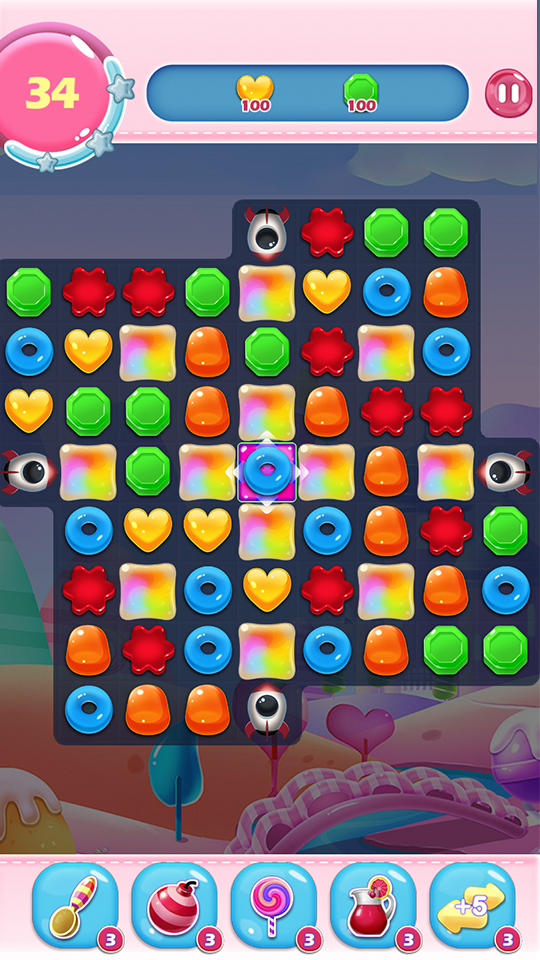 Sweet Cookie Candy Game Screenshot