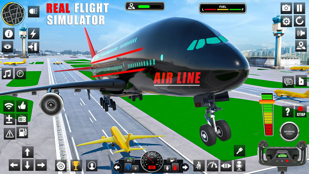 Airplane Games Flight Sim 2023 android iOS apk download for free