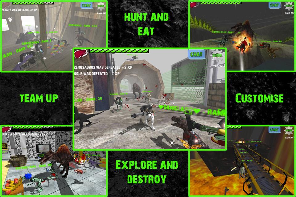 Cuplikan Layar Game Raptors Online - Gun Dinosaurs