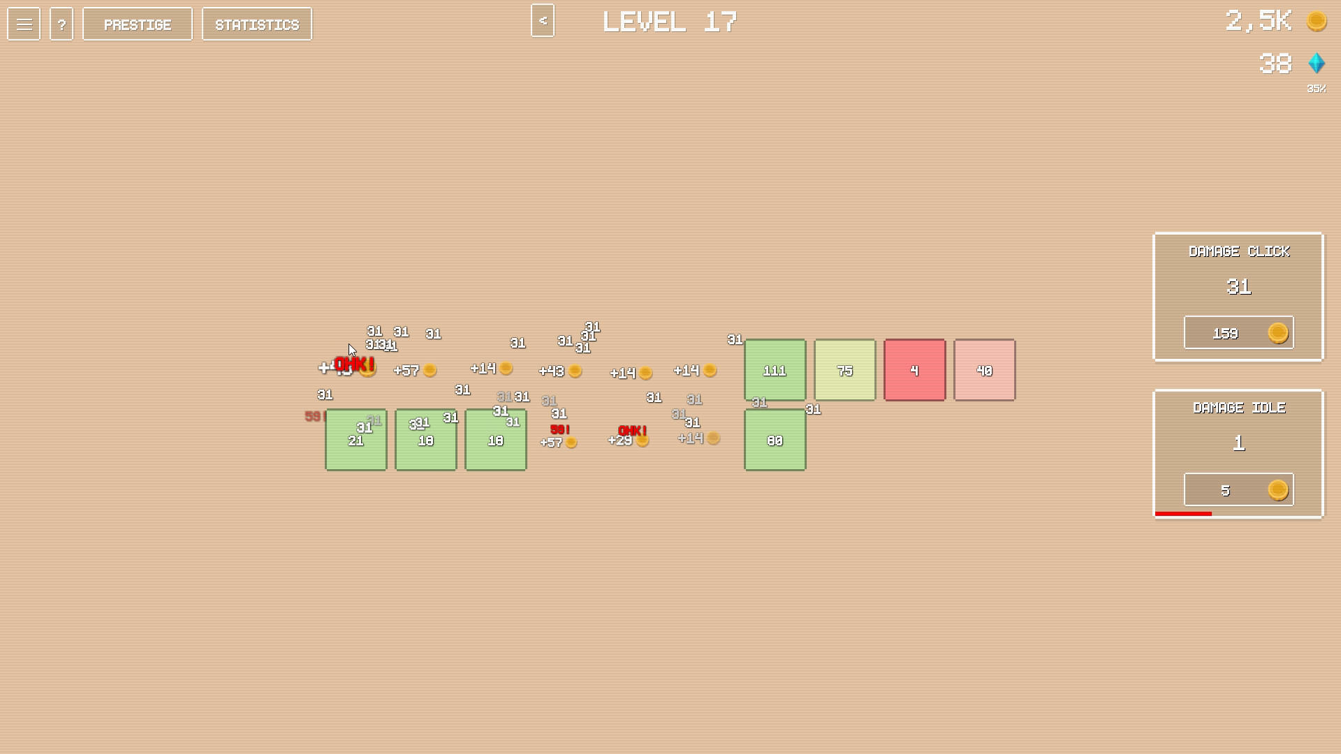 Idle Blocks Game Screenshot