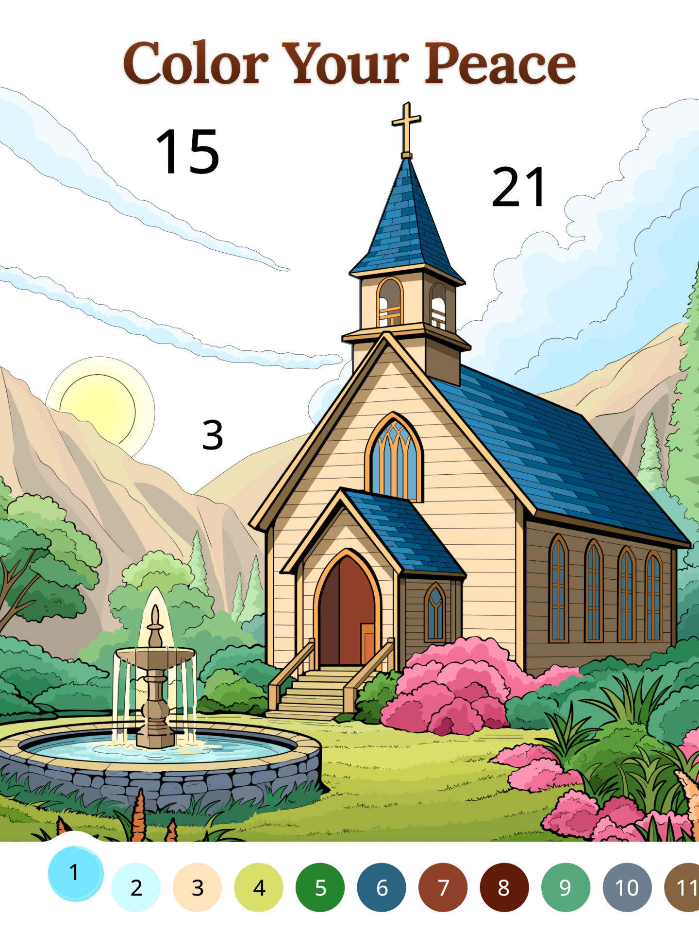 Скриншот игры Bible Coloring Paint By Number