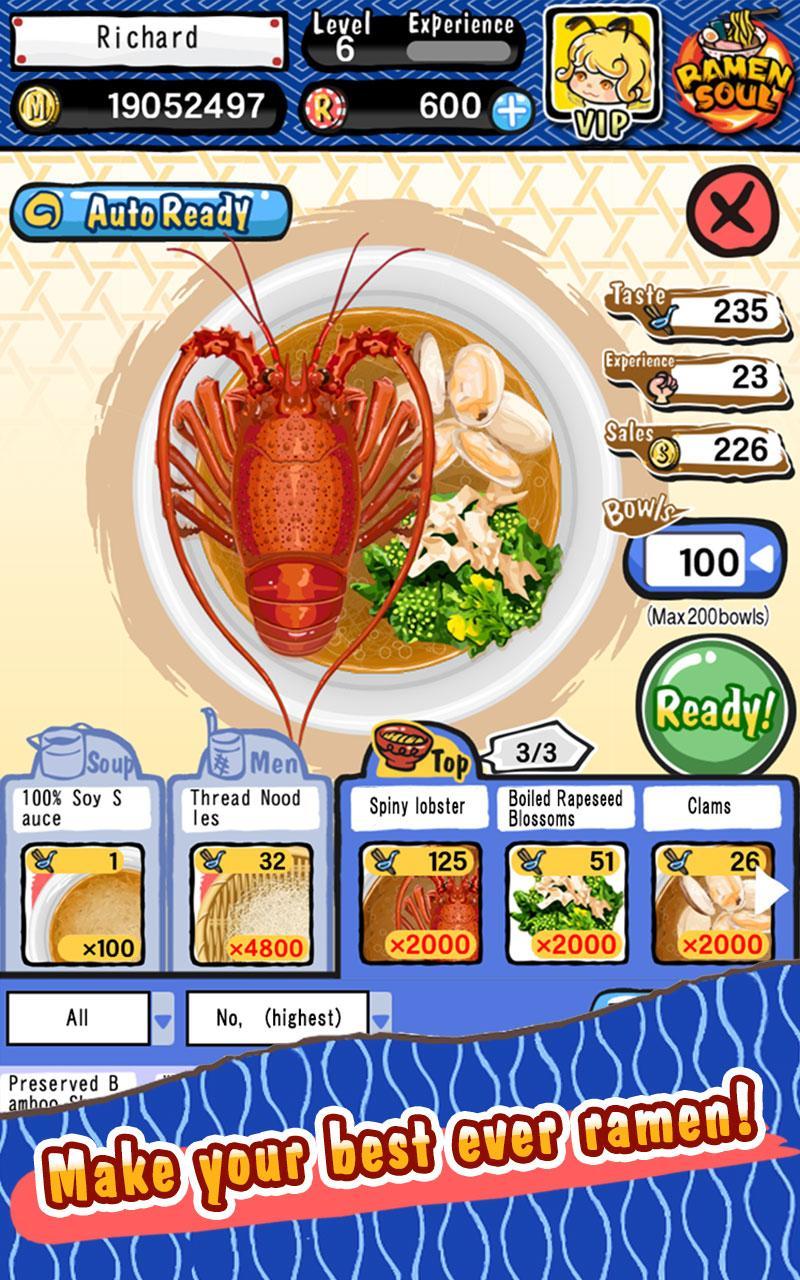 Ramen Soul :cook ramen noodles Game Screenshot