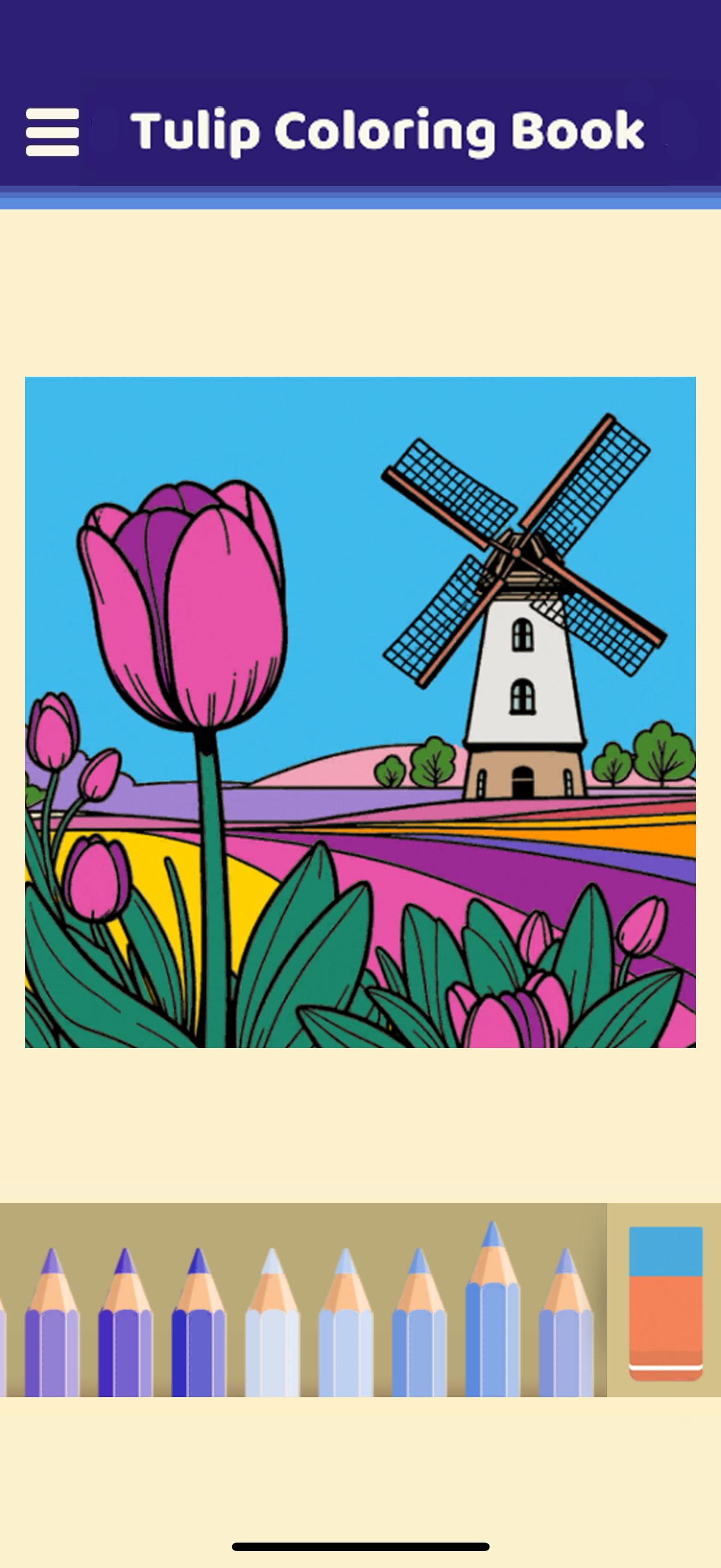 Tulip Coloring Book Game Screenshot
