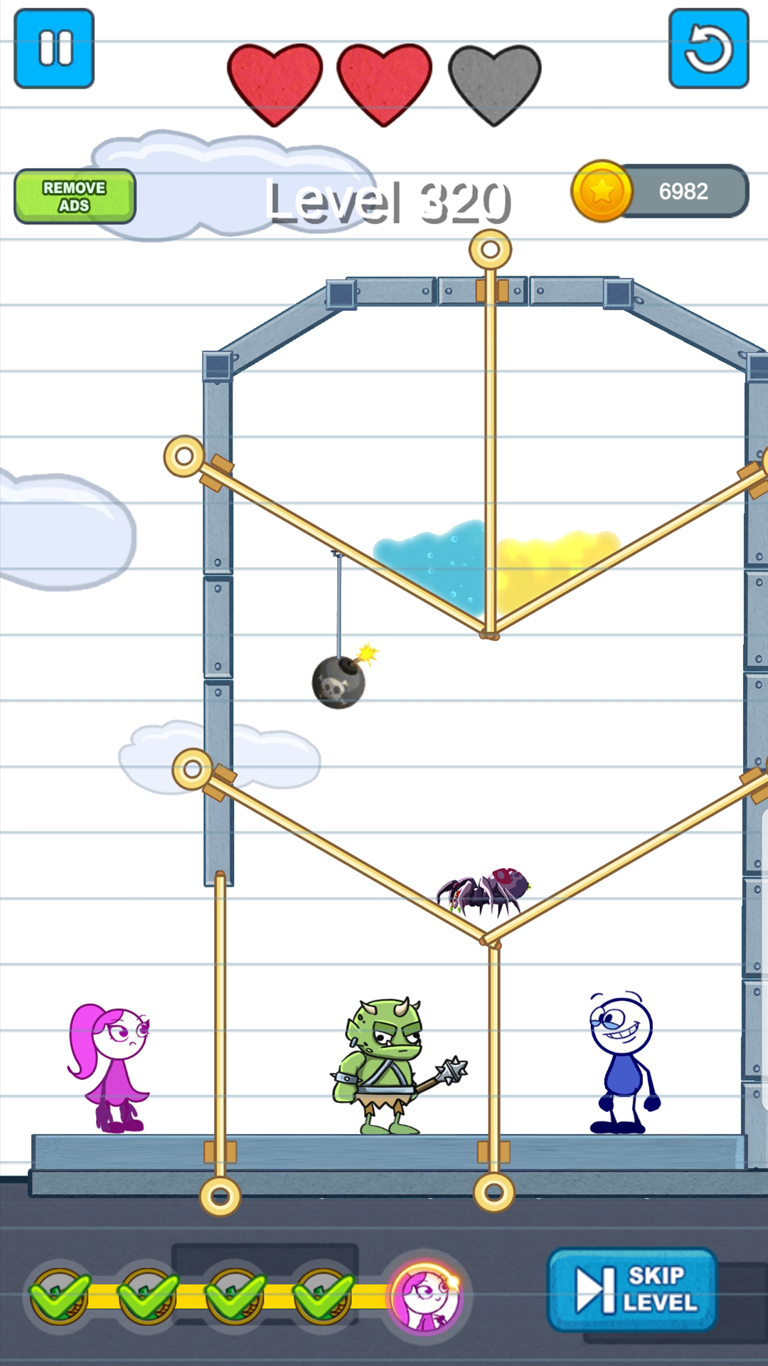 Pencil Boy - Pull The Pin, Rescue Princess Game Screenshot