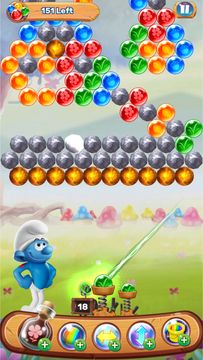 Captura de Tela do Jogo Os Smurfs: Bubble Shooter
