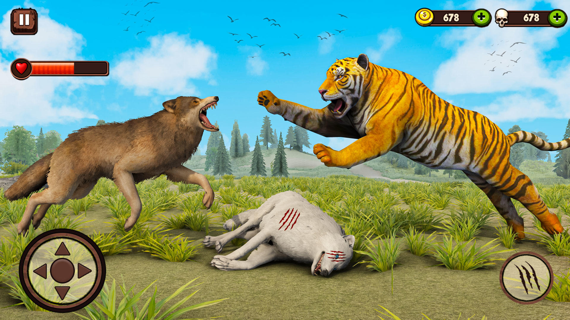 Wolf Attack Wild Animal Sim 3D Game Screenshot