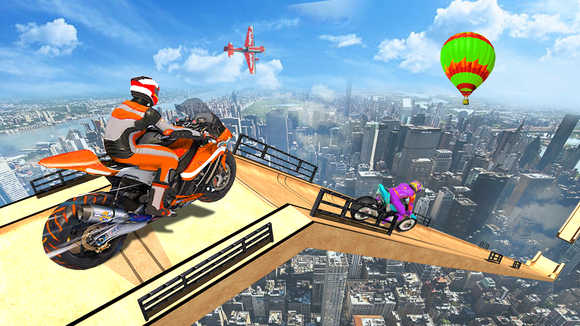 Stunt Bike Games: GT Mega Ramp Game Screenshot