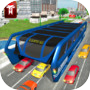 Elevated Bus Driving in City