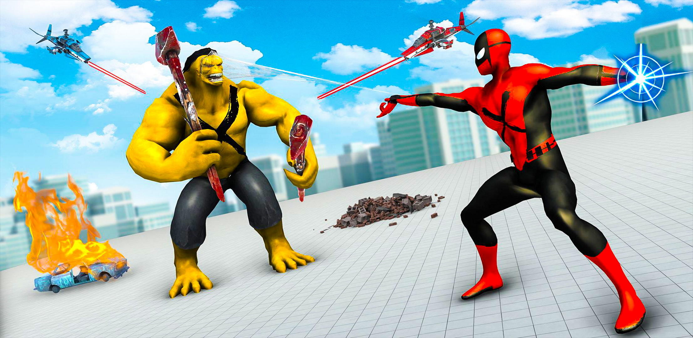 Cuplikan Layar Game Spider Rope Hero Man Fighting
