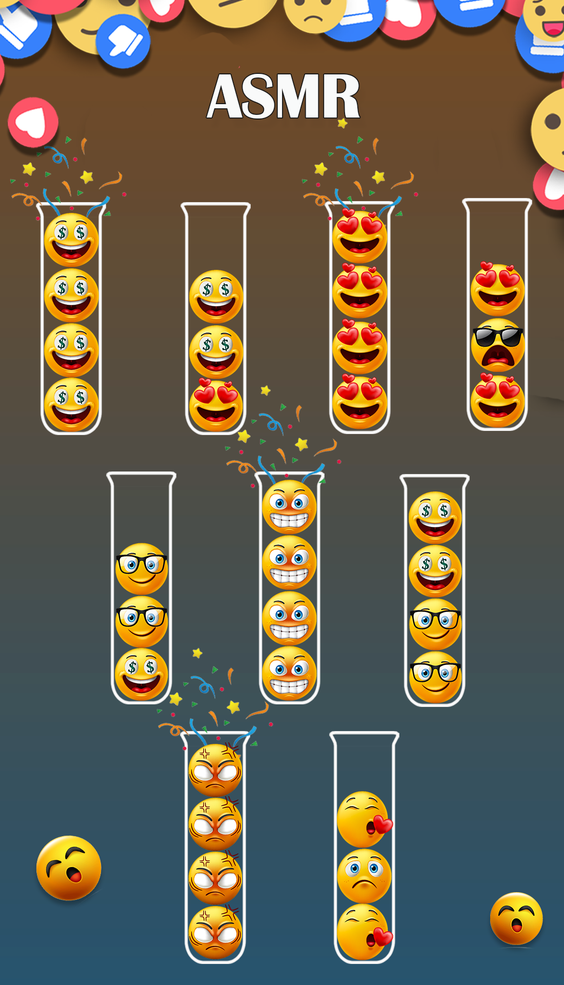 Emoji sort puzzle - Color Game Game Screenshot