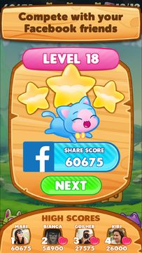 Kitty Pawp Bubble Shooter Game Screenshot