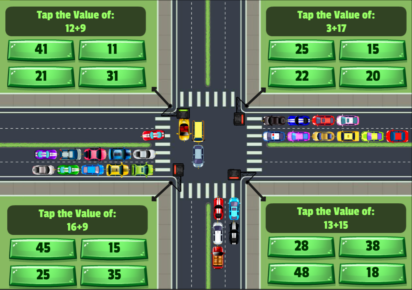 Calculating Traffic Control Game Screenshot