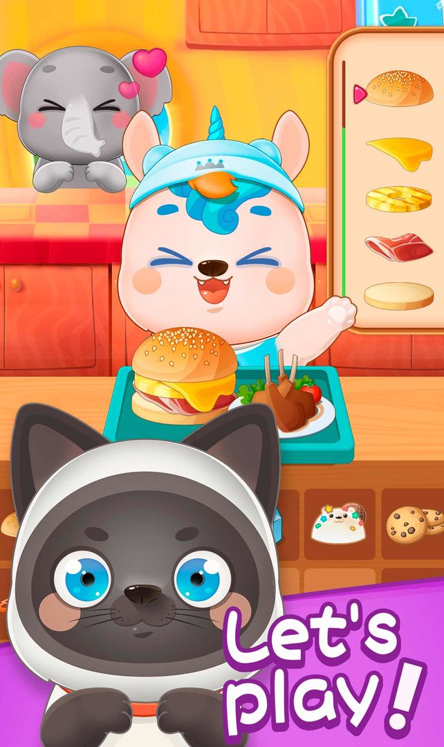 Kawaii Chef - lovely cute pets kitchen burger shop ภาพหน้าจอเกม