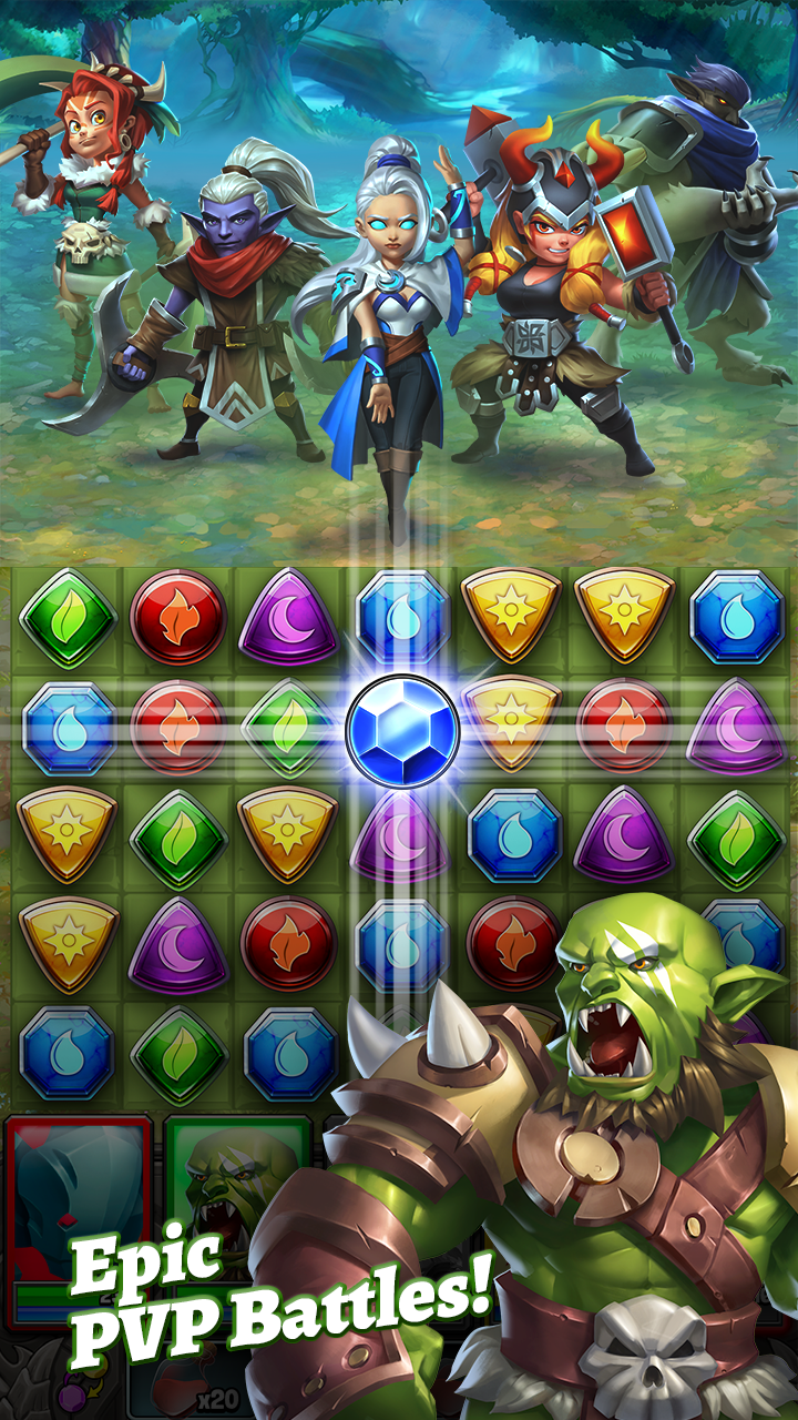 Dragon Strike: Puzzle RPG Game Screenshot