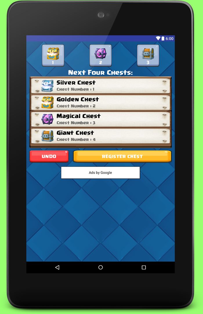 Screenshot of Chest Tracker
