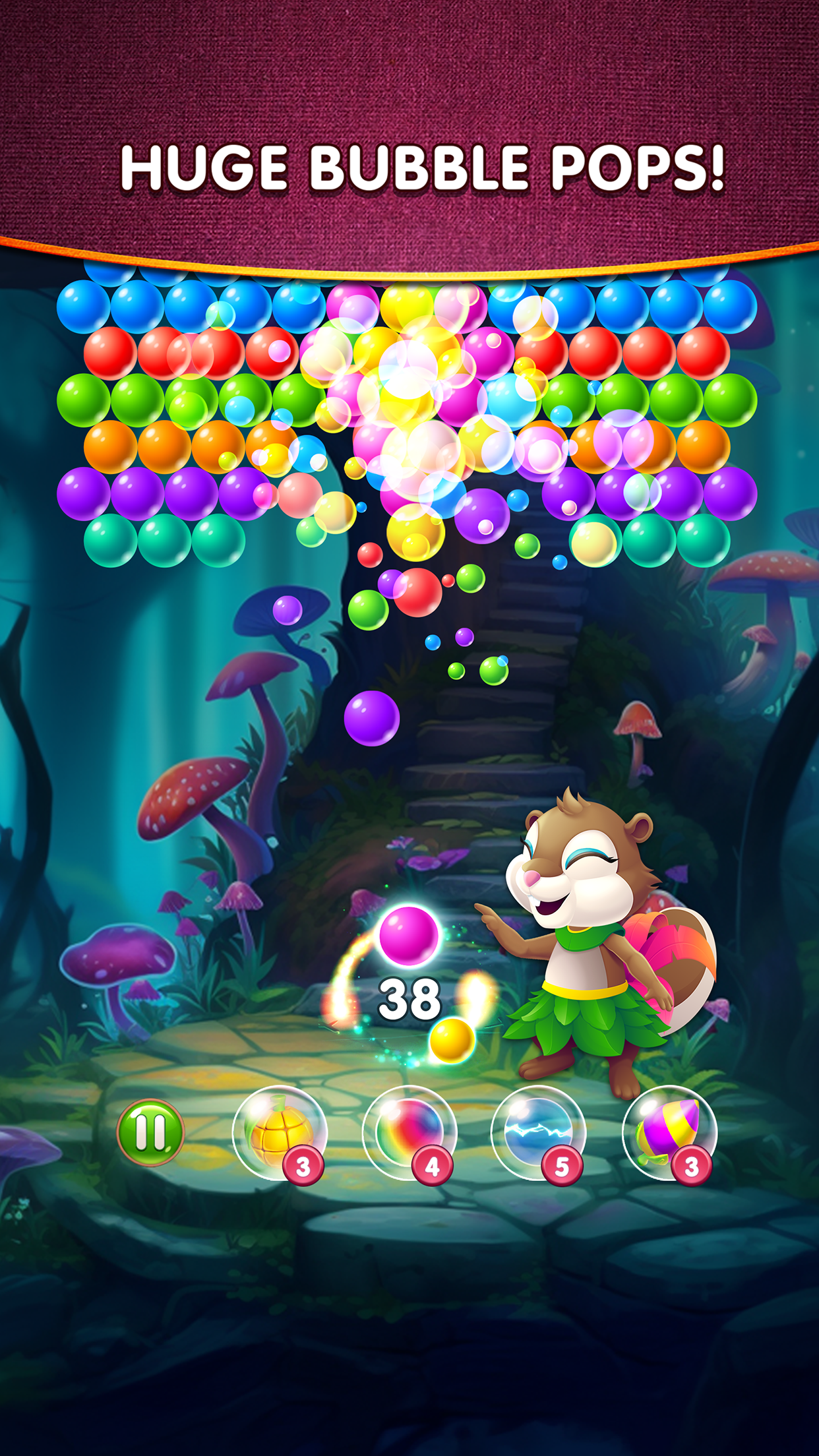 Woodland Bubble Pop Game Screenshot