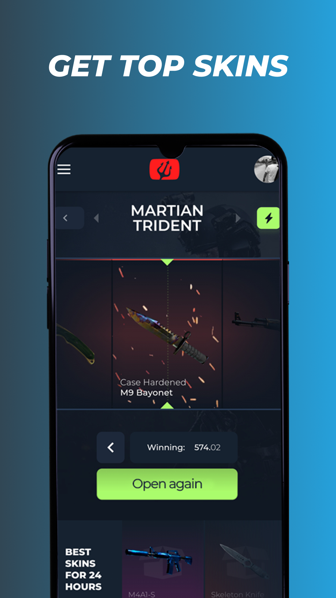 Cuplikan Layar Game Helltv.store - open csgo cases