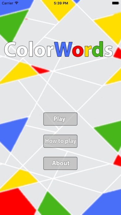 Colour Words Game Screenshot