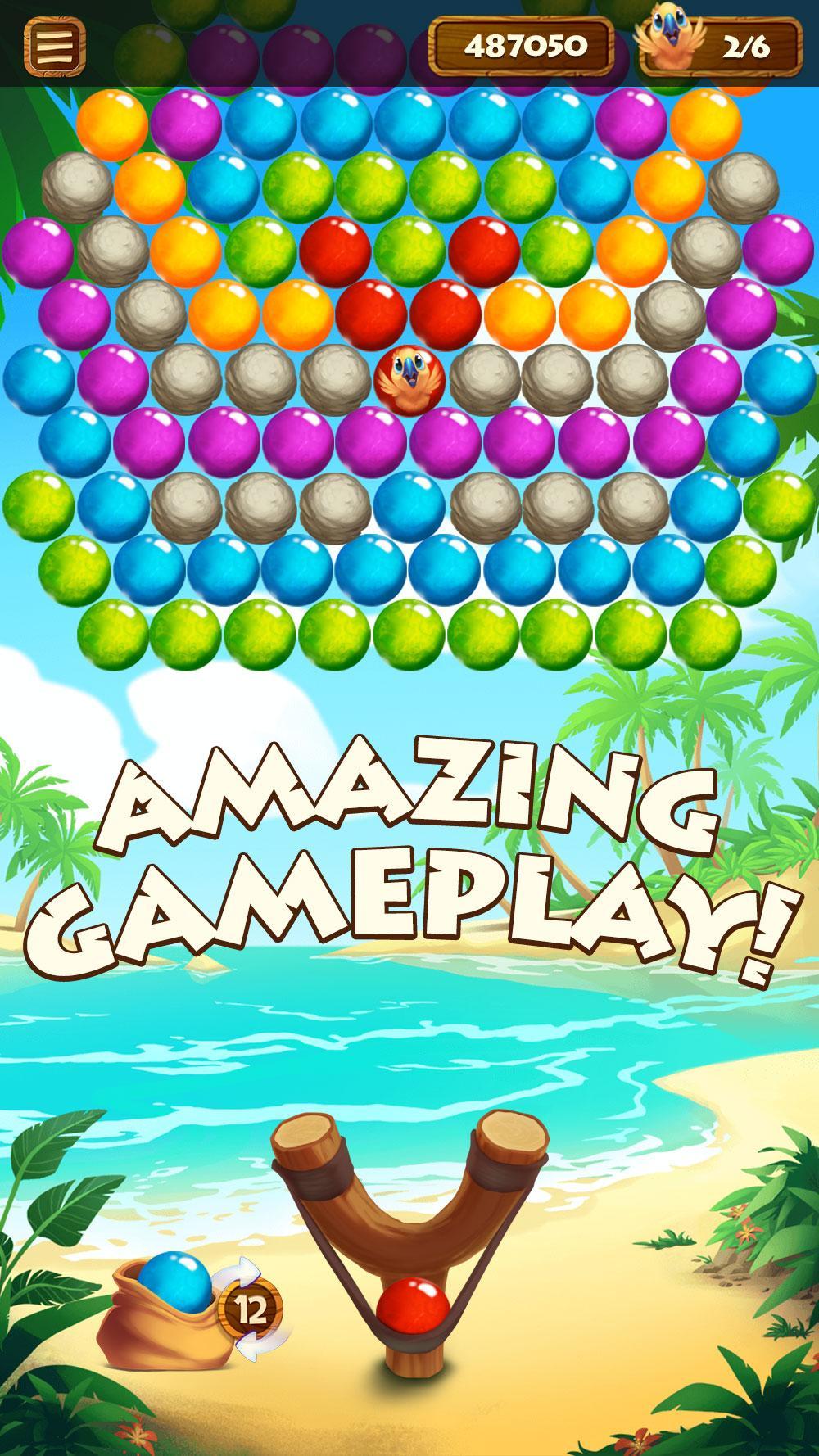 Bubble Beach Bird Rescue Game Screenshot