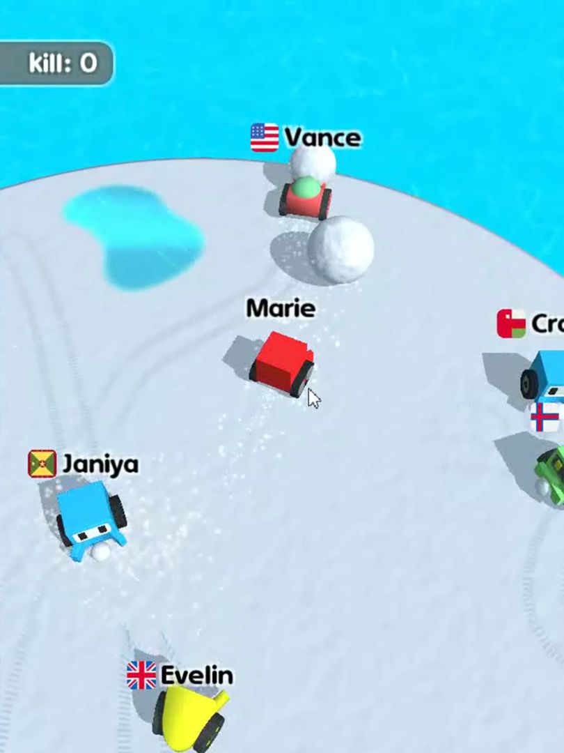 Bumper Cars – Snowball Fighting ภาพหน้าจอเกม