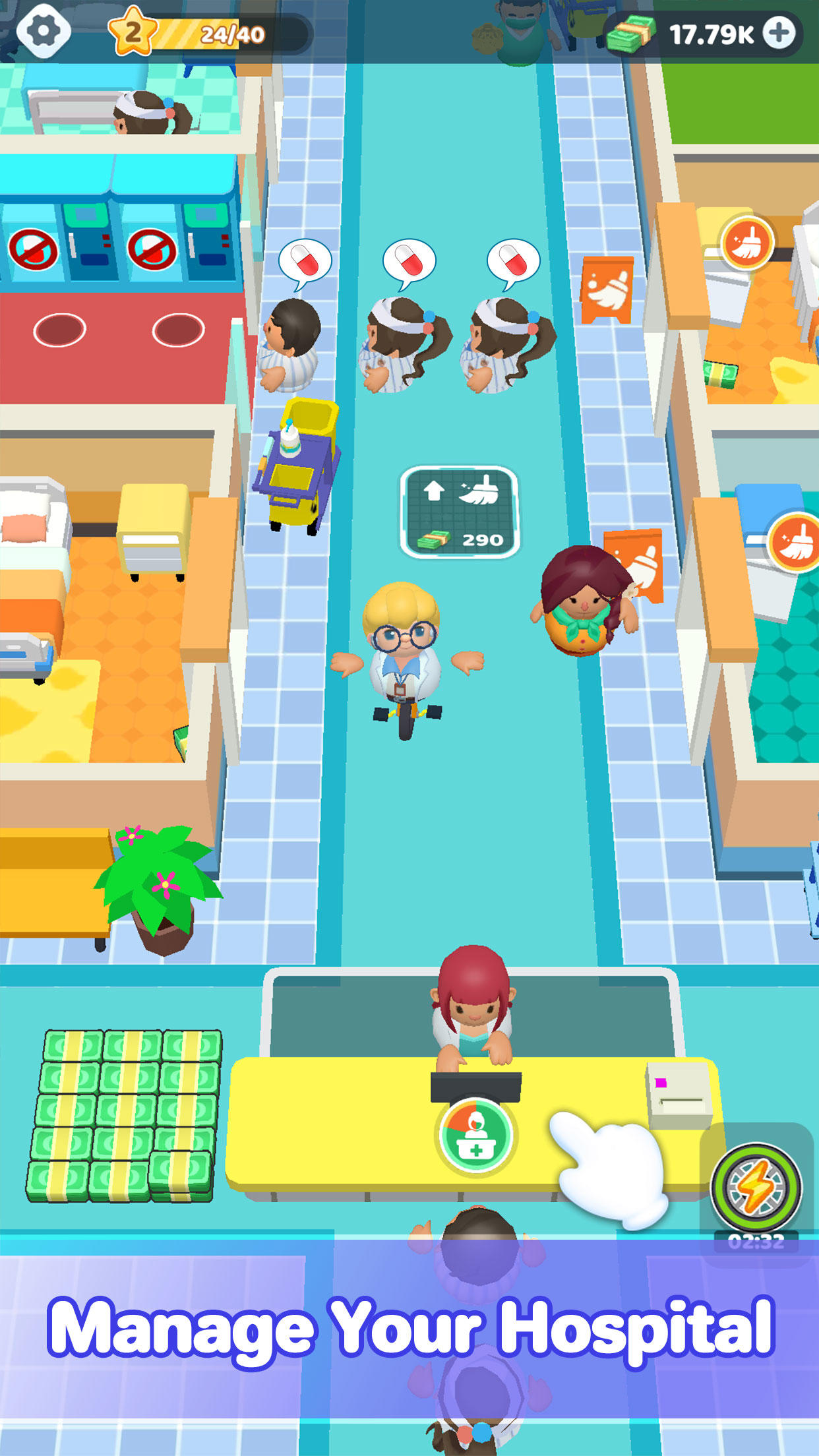 Hospital Manager Simulator ภาพหน้าจอเกม