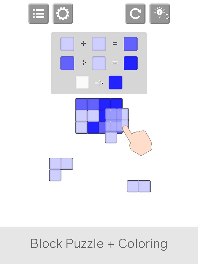 Screenshot of Block + Coloring Puzzle