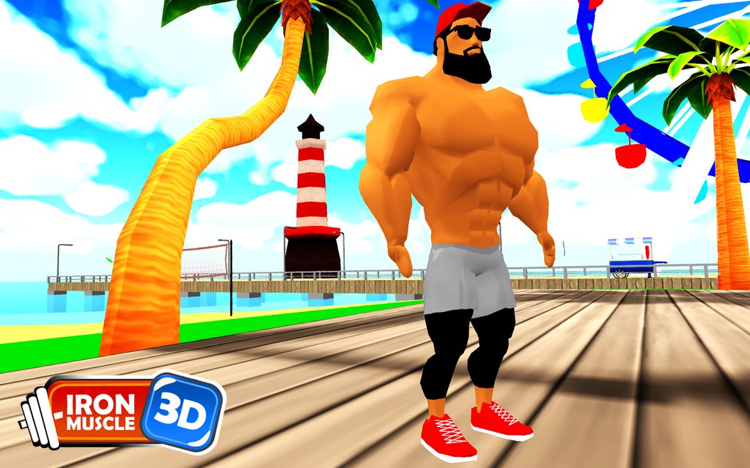 Screenshot of 3D bodybuilding fitness game -