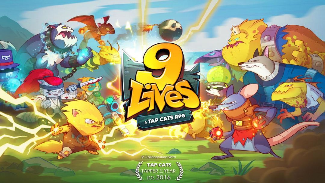 Screenshot of 9 Lives: A Tap Cats RPG
