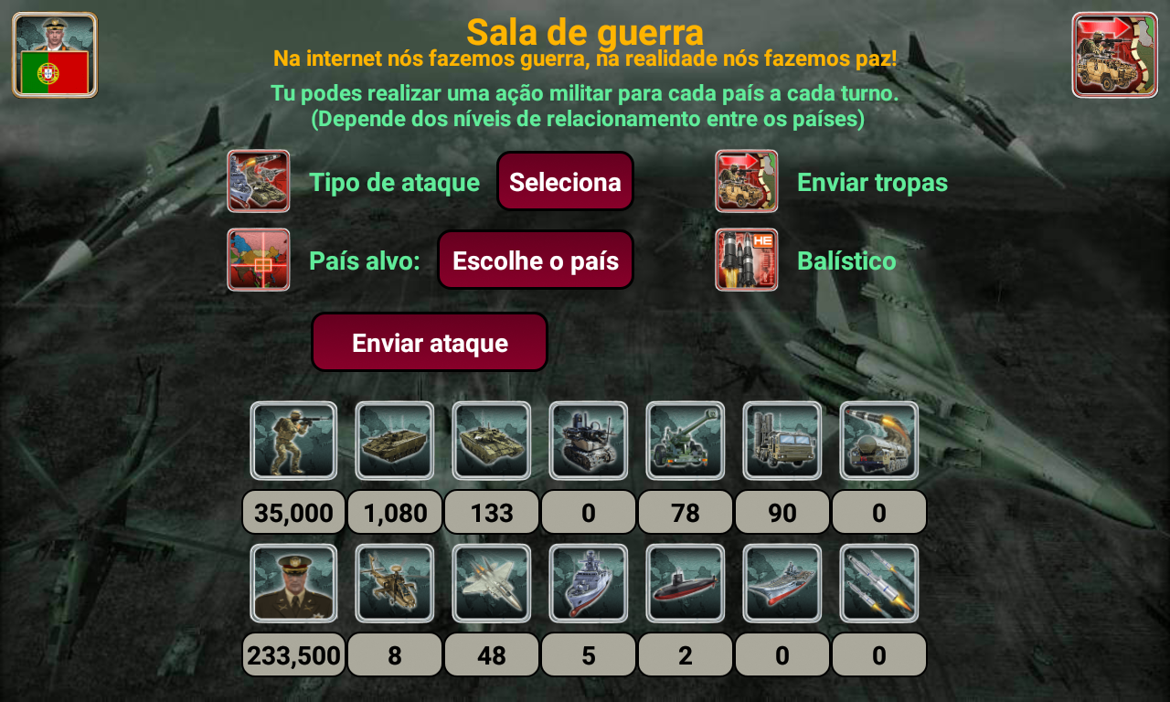 Captura de Tela do Jogo Império Europa