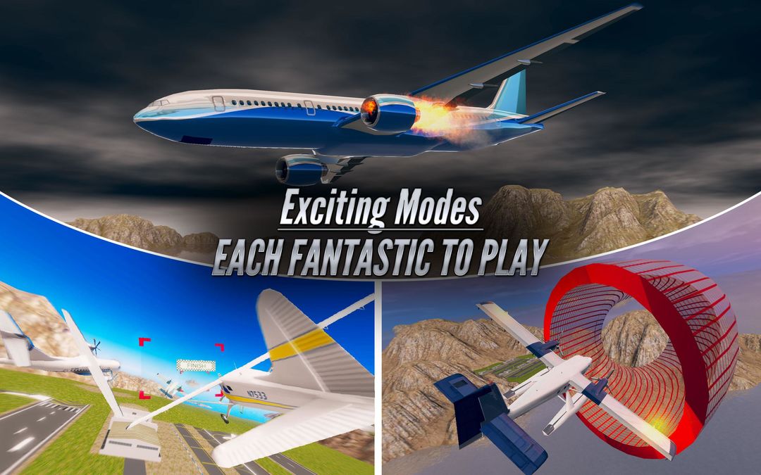 비행기 비행 시뮬레이터 3: 비행기 게임 2019 게임 스크린 샷