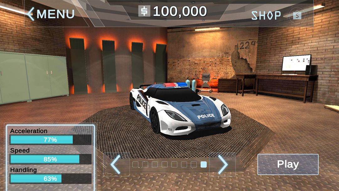 警车模拟器 - 警察追逐 게임 스크린 샷