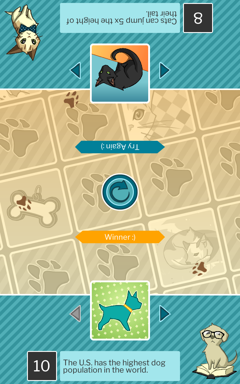 Pet MatchUp Game Screenshot