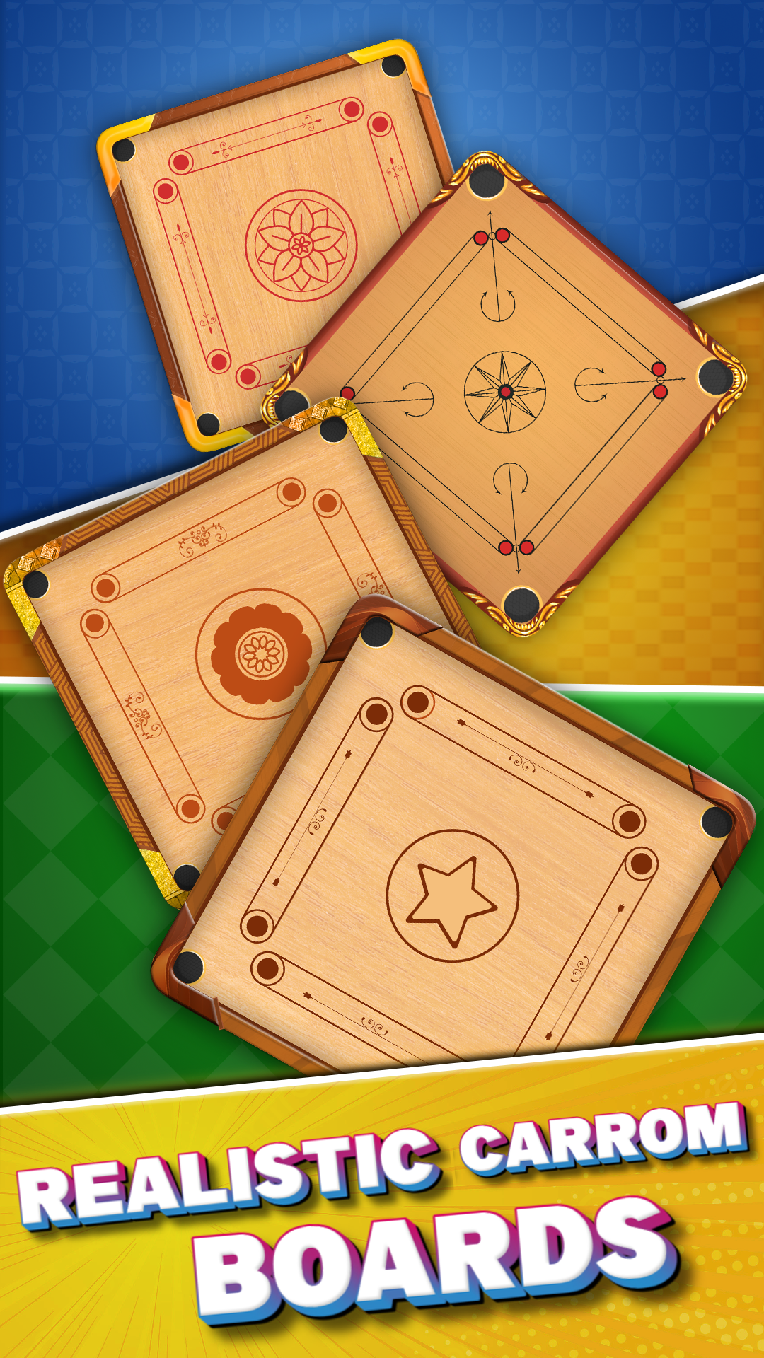 Captura de Tela do Jogo Royal Carrom Board・Disc Pool