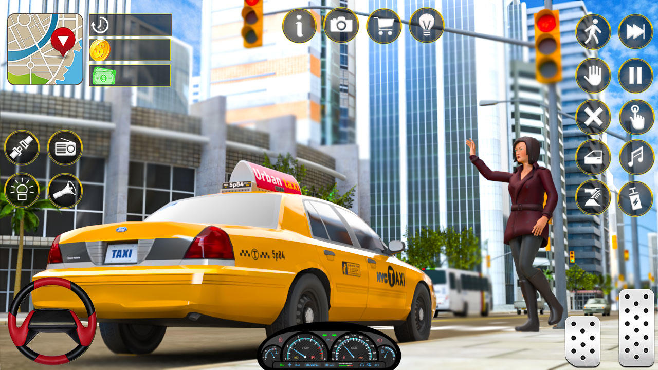 Crazy Taxi Car Driving Games Game Screenshot