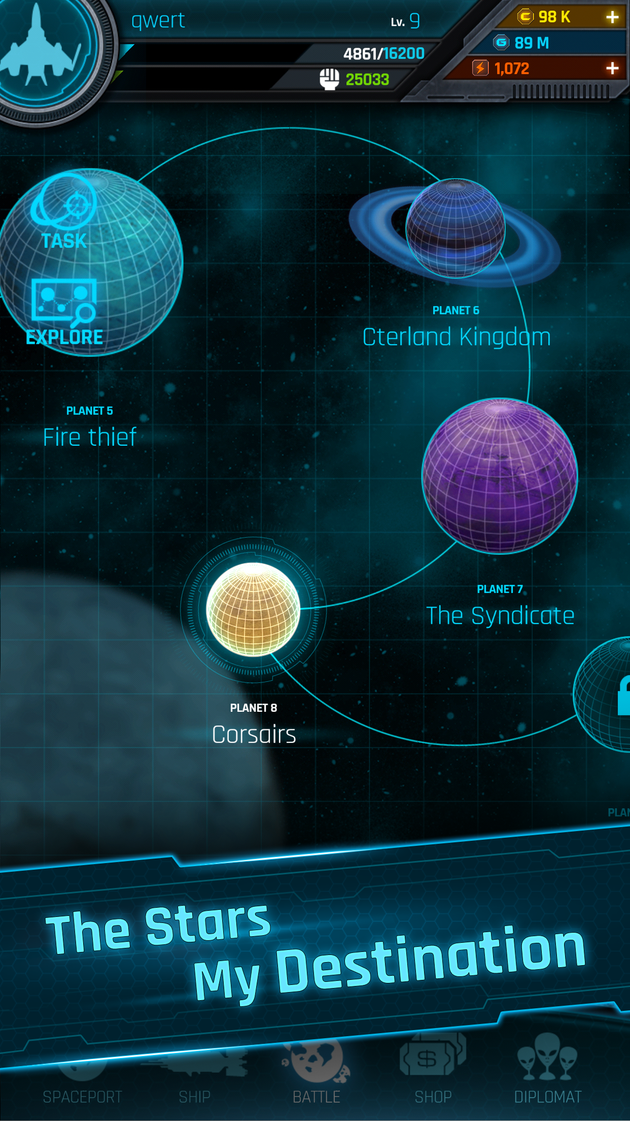 Captura de Tela do Jogo Galaxy Raid