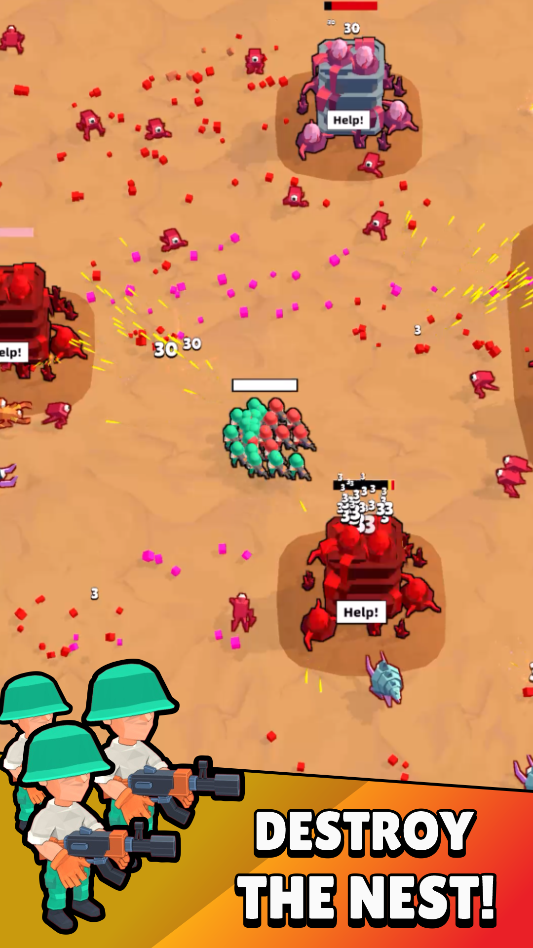 Troops VS Aliens Game Screenshot
