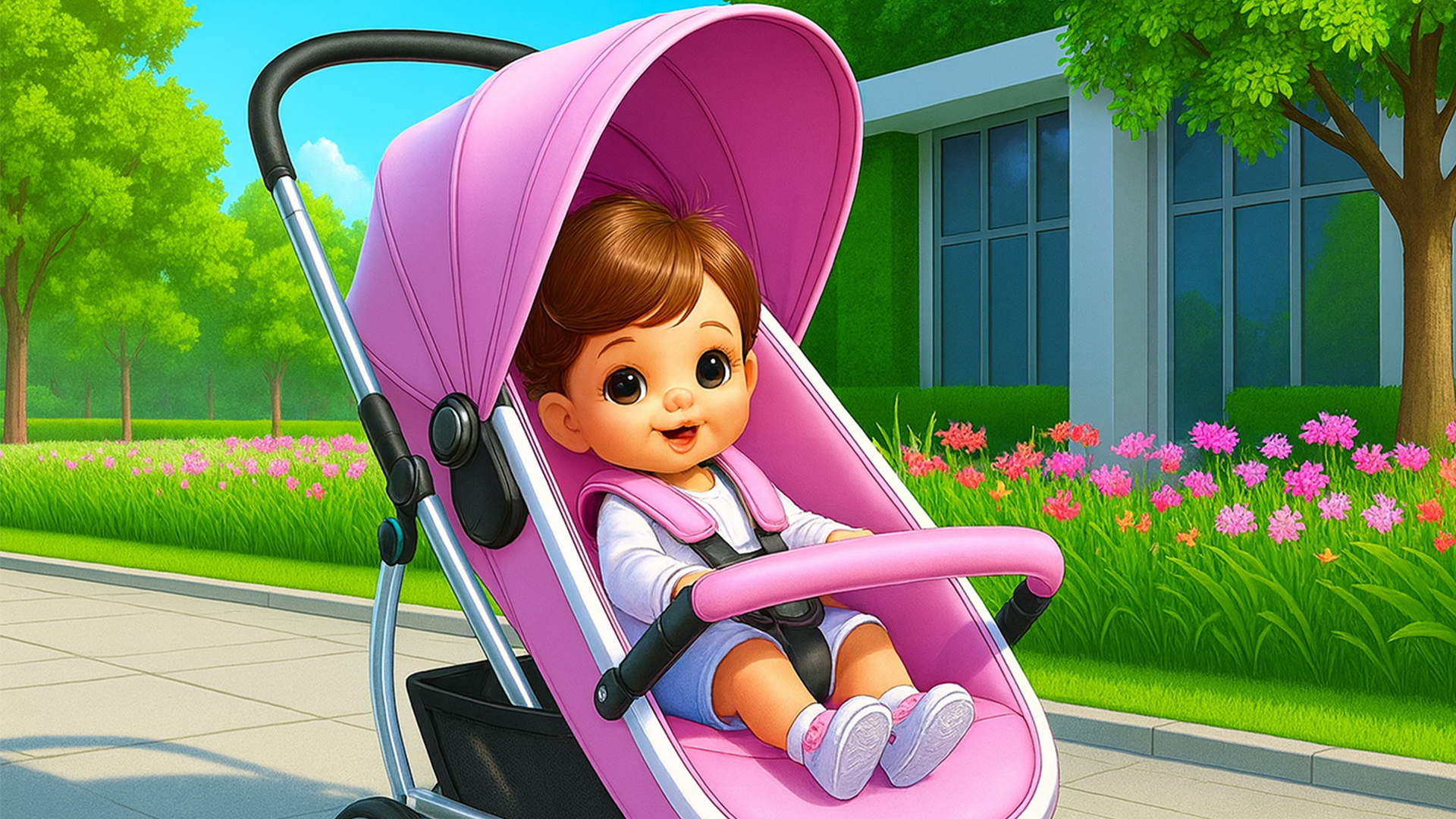 Create Your Baby Stroller Game Screenshot
