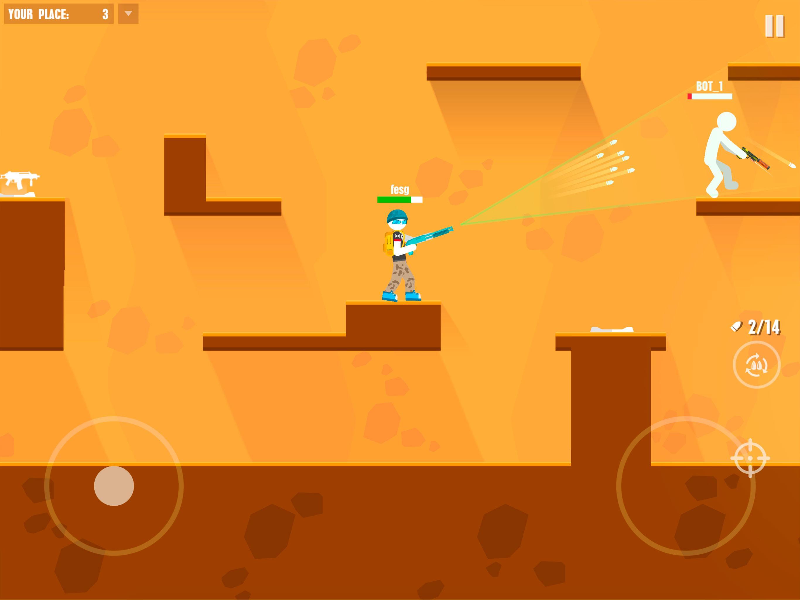 Stickman Battles: Online Shoot ภาพหน้าจอเกม