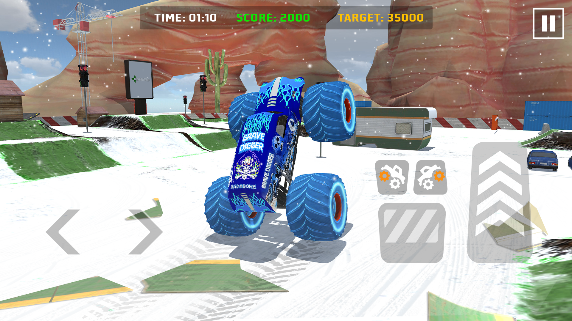 Screenshot 1 of Trò chơi ô tô: Xe tải quái vật đóng thế 1.67
