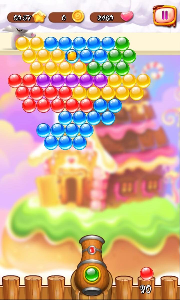 Скриншот игры rebbit bubble shooter Pro