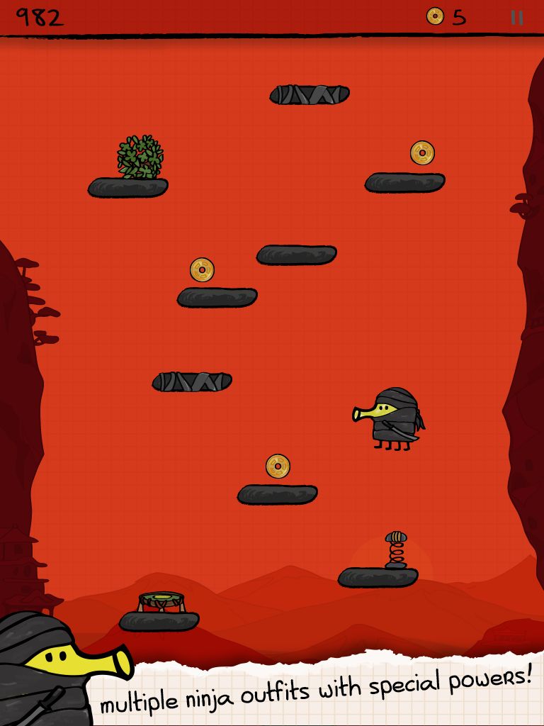 Doodle Jump 게임 스크린 샷