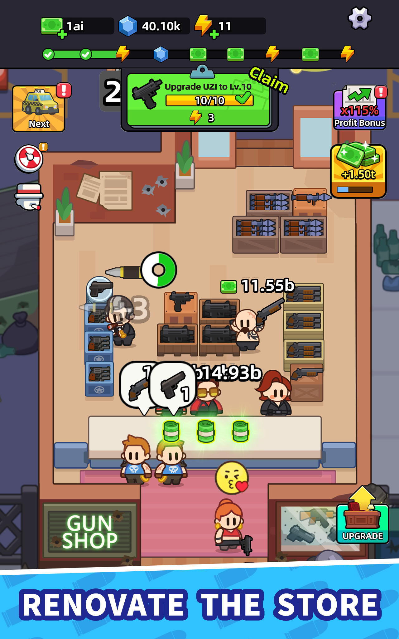 Mafia Shop Tycoon: idle game Game Screenshot