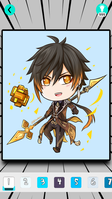 Screenshot of Coloring Bk For Genshin Impact