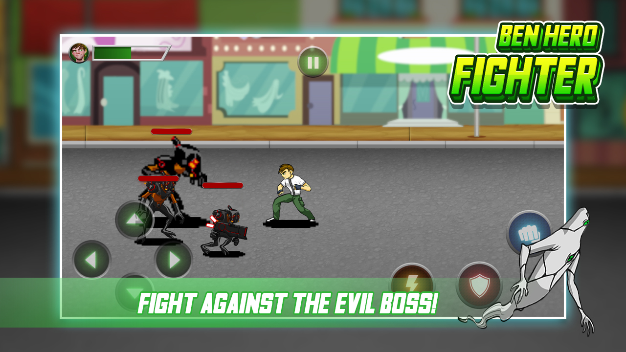 Little Ben Alien Hero - Fight Alien Flames Game Screenshot